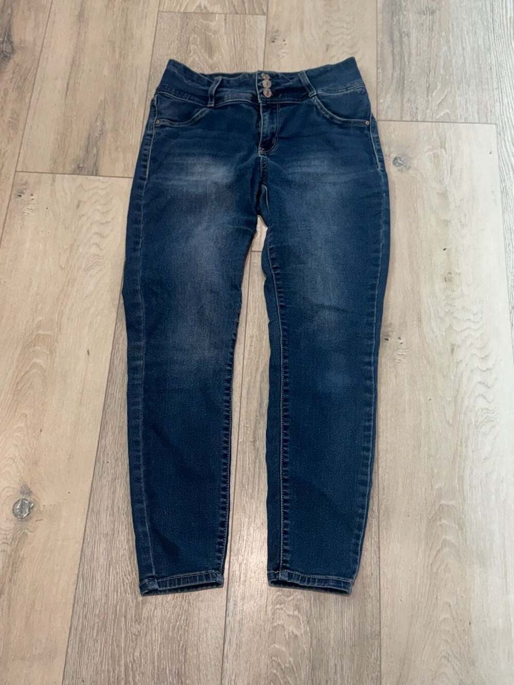 WallFlower Women's High Rise Skinny Jeans Dark Wash Size 11
